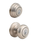 Kwikset Combo Juno Knob Entry and Single Cylinder Deadbolt with RCAL Latch and RCS Strike Kwikset