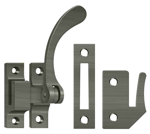 Deltana Window Lock; Casement Fastener; Reversible; 4-1/2"; Deltana