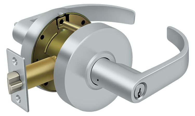 Deltana Commercial Store Room Standard Grade 2 Curved Lever with Cylinder Lockset Deltana