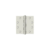 Deltana DSB45NB 4-1/2" x 4-1/2" Square Hinge; Ball Bearings; Deltana