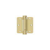 Deltana 3-1/2" x 3-1/2" x 1/4" Spring Hinge; Deltana