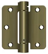 Deltana 3-1/2" x 3-1/2" x 1/4" Spring Hinge; Deltana