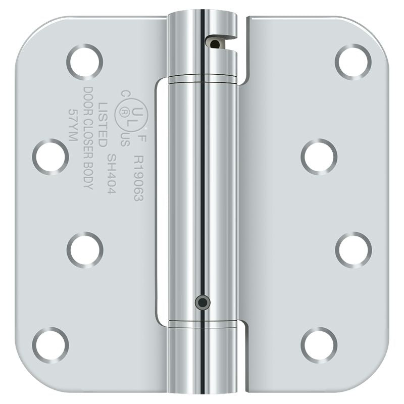 Deltana 4" x 4" 5/8" Radius Spring Hinge; Deltana