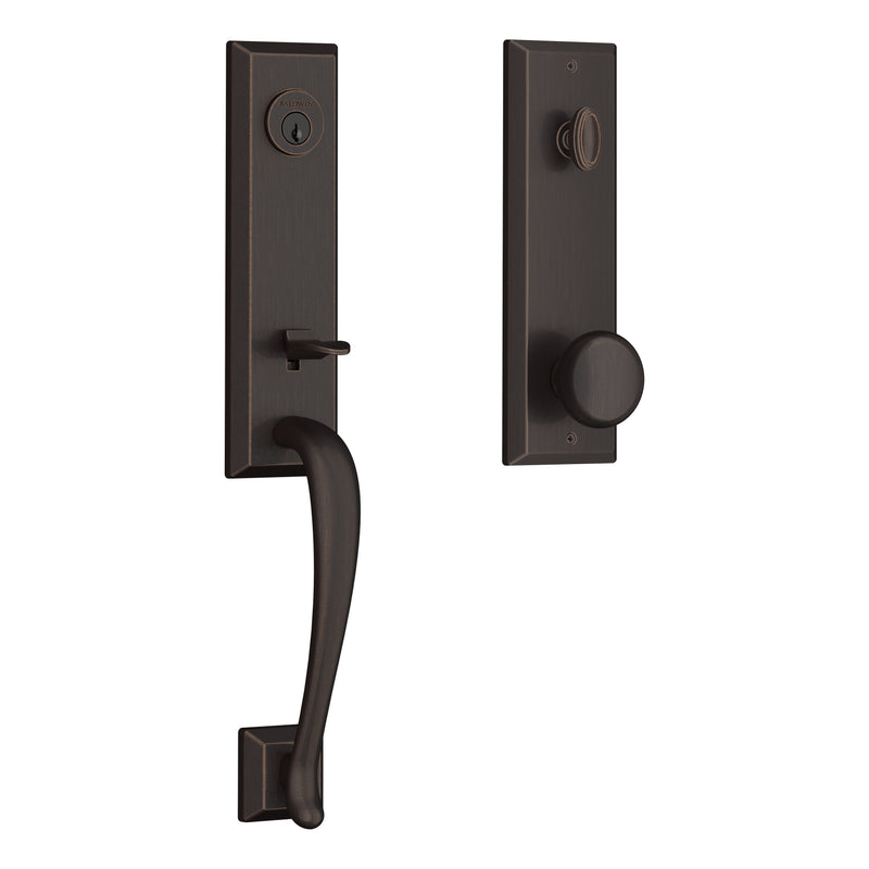 Baldwin Reserve Emergency Egress Del Mar Handleset with Round Knob and Square Bevel Escutcheon with 6AL Latch and Dual Strike Baldwin Reserve