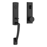 Baldwin Reserve Emergency Egress Miami Handleset with Contemporary Knob and Contemporary Square Escutcheon with 6AL Latch and Dual Strike Baldwin Reserve