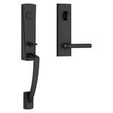 Baldwin Reserve Emergency Egress Miami Handleset with Tube Lever and Contemporary Square Escutcheon with 6AL Latch and Dual Strike Baldwin Reserve