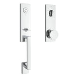 Baldwin Reserve Emergency Egress Seattle Handleset with Contemporary Knob and Contemporary Square Escutcheon with 6AL Latch and Dual Strike Baldwin Reserve