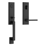 Baldwin Reserve Emergency Egress Seattle Handleset with Square Lever and Contemporary Square Escutcheon with 6AL Latch and Dual Strike Baldwin Reserve