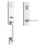 Baldwin Reserve Emergency Egress Seattle Handleset with Square Lever and Contemporary Square Escutcheon with 6AL Latch and Dual Strike Baldwin Reserve