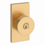 Baldwin Reserve Contemporary Knob and Contemporary 5" Rose with 6AL Latch and Dual Strike Baldwin Reserve