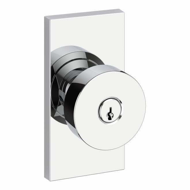 Baldwin Reserve Entry Contemporary Knob and Contemporary 5" Rose with 6AL Latch and Dual Strike Baldwin Reserve