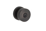 Baldwin Reserve Entry Contemporary Knob and Contemporary Round Rose with 6AL Latch and Dual Strike Baldwin Reserve