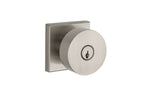 Baldwin Reserve Entry Contemporary Knob and Contemporary Square Rose with 6AL Latch and Dual Strike Baldwin Reserve