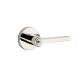 Baldwin Reserve Entry Square Lever and Contemporary Round Rose with 6AL Latch and Dual Strike Baldwin Reserve