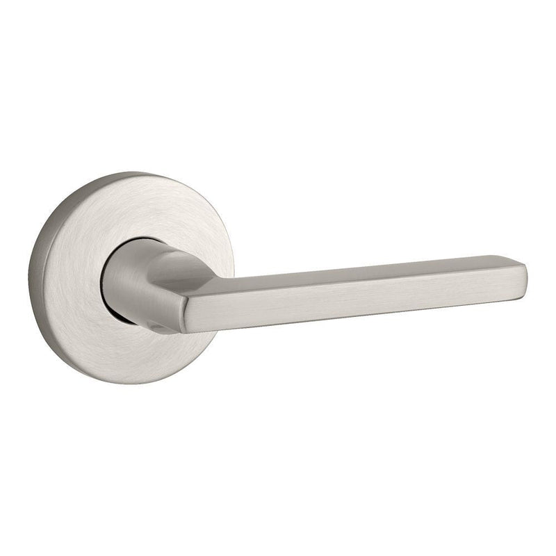 Baldwin Reserve Entry Square Lever and Contemporary Round Rose with 6AL Latch and Dual Strike Baldwin Reserve