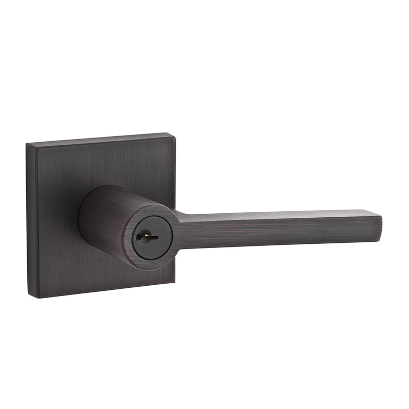 Baldwin Reserve Entry Square Lever and Contemporary Square Rose with 6AL Latch and Dual Strike Baldwin Reserve