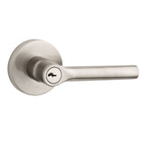 Baldwin Reserve Entry Tube Lever and Contemporary Round Rose with 6AL Latch and Dual Strike Baldwin Reserve