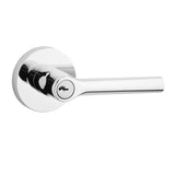 Baldwin Reserve Entry Tube Lever and Contemporary Round Rose with 6AL Latch and Dual Strike Baldwin Reserve