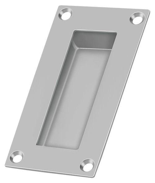 Deltana Flush Pull; Rectangular; Stainless Steel; 4" x 2" x 7/16"; Deltana