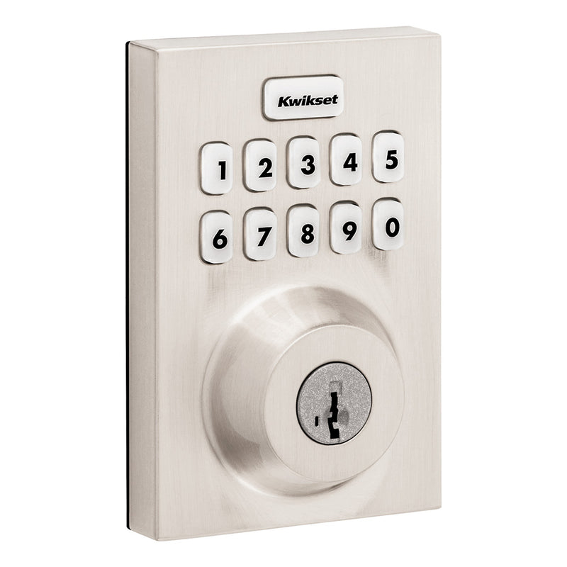 Kwikset Contemporary Home Connect Keypad Connected Smart Lock Deadbolt with Z-Wave 700 and SmartKey