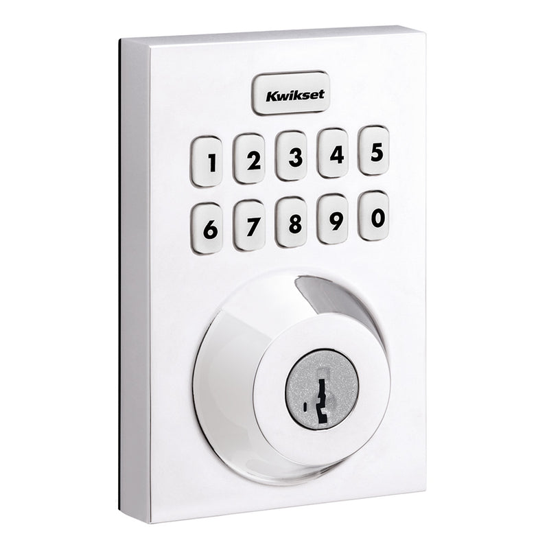 Kwikset Contemporary Home Connect Keypad Connected Smart Lock Deadbolt with Z-Wave 700 and SmartKey Kwikset