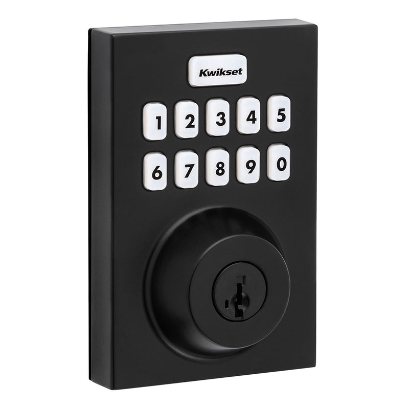 Kwikset Contemporary Home Connect Keypad Connected Smart Lock Deadbolt with Z-Wave 700 and SmartKey