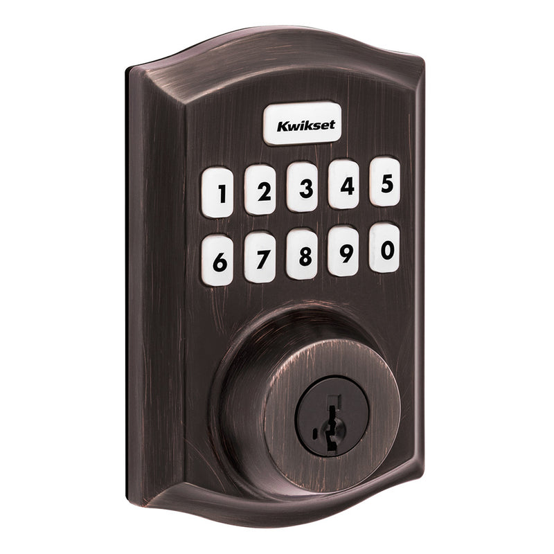 Kwikset Traditional Home Connect Keypad Connected Smart Lock Deadbolt with Z-Wave 700 and SmartKey