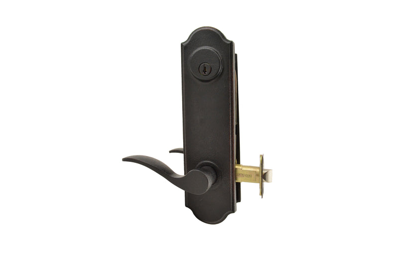 Weslock Carlow Tramore Single Cylinder Deadbolt Passage Lock with Adjustable Latch and Round Corner Strikes Weslock