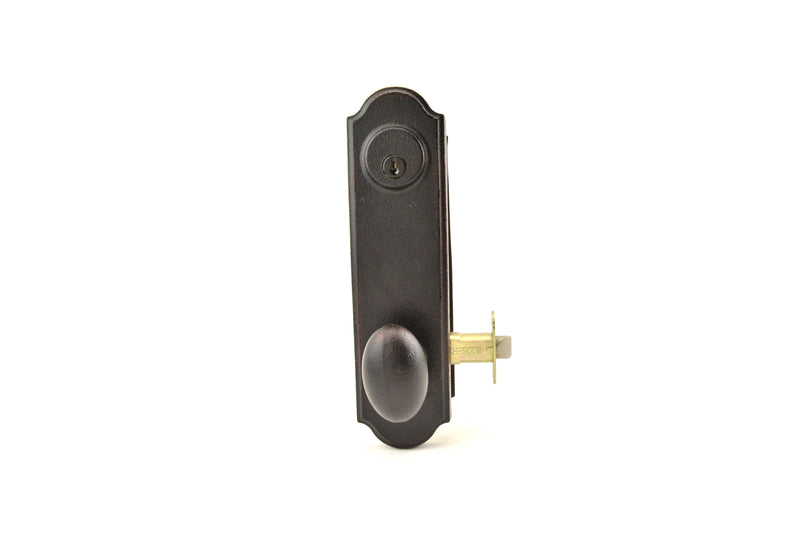 Weslock Durham Tramore Single Cylinder Deadbolt Passage Lock with Adjustable Latch and Round Corner Strikes Weslock