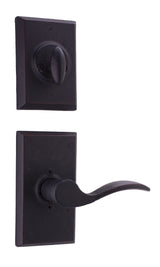 Weslock Carlow Interior Single Cylinder Handleset Trim for Aspen with Adjustable Latch and Round Corner Strikes Weslock