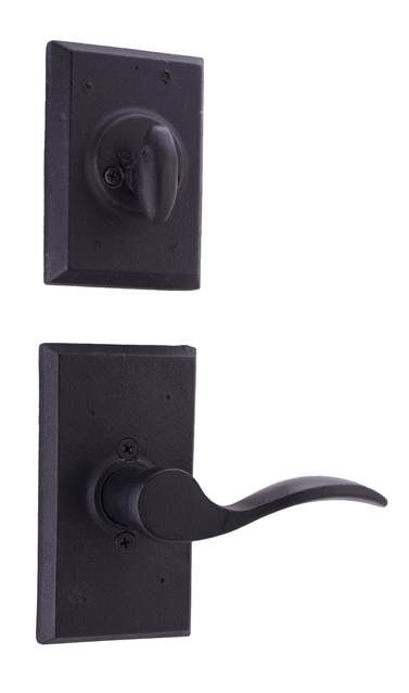 Weslock Carlow Interior Single Cylinder Handleset Trim for Aspen with Adjustable Latch and Round Corner Strikes Weslock