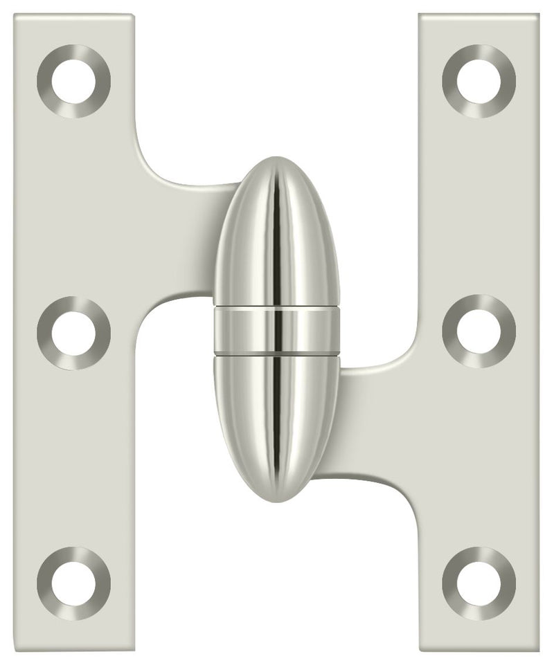 Deltana 3" x 2-1/2" Left Hand Olive Knuckle Hinge; Deltana