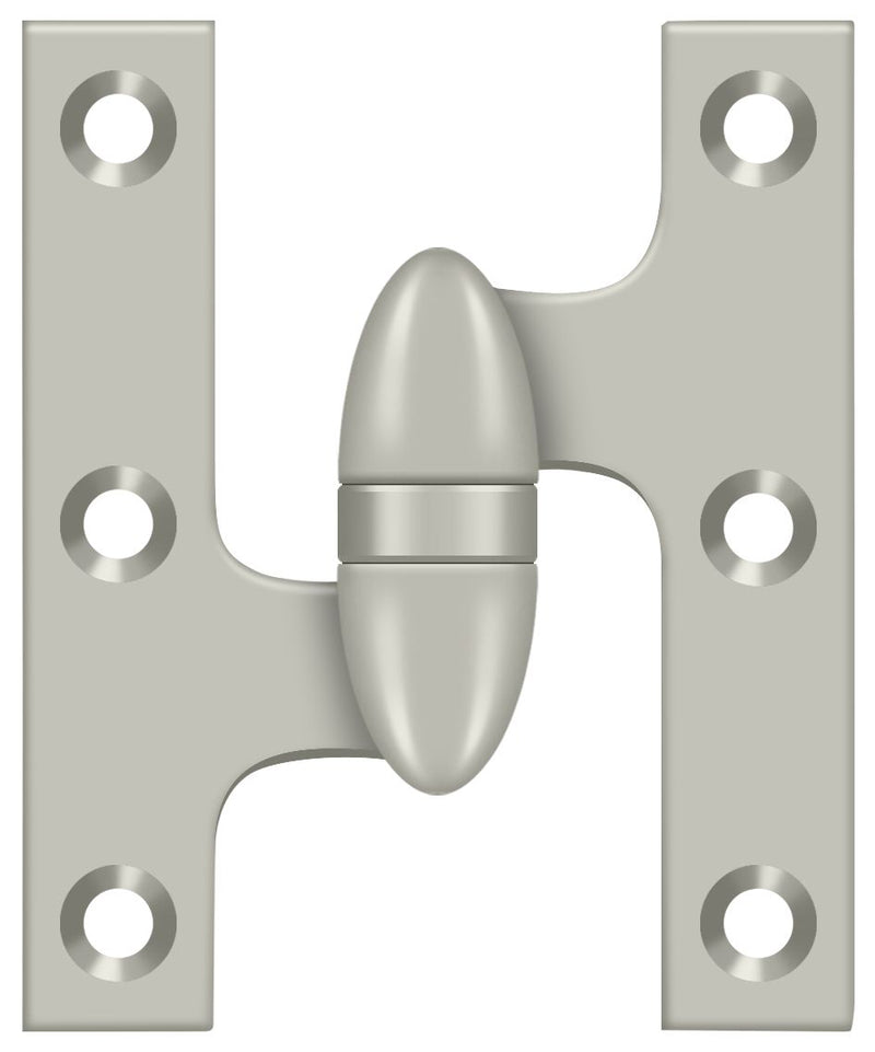 Deltana 3" x 2-1/2" Left Hand Olive Knuckle Hinge; Deltana