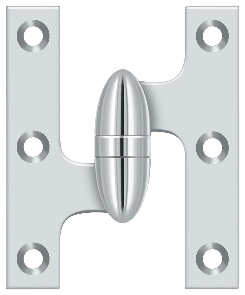 Deltana 3" x 2-1/2" Left Hand Olive Knuckle Hinge; Deltana