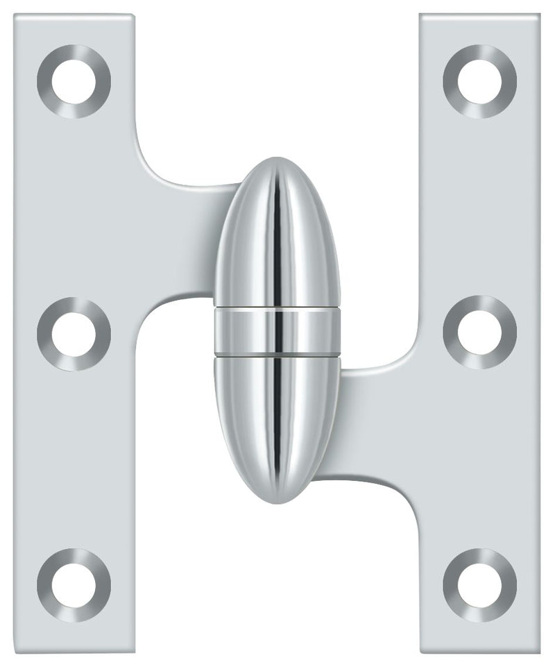 Deltana 3" x 2-1/2" Left Hand Olive Knuckle Hinge; Deltana