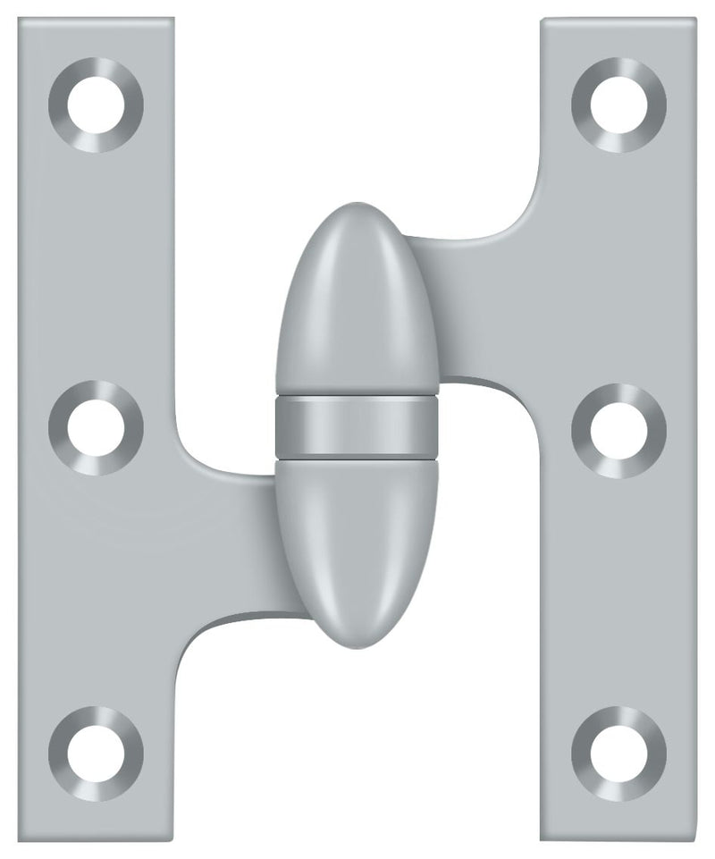 Deltana 3" x 2-1/2" Left Hand Olive Knuckle Hinge; Deltana