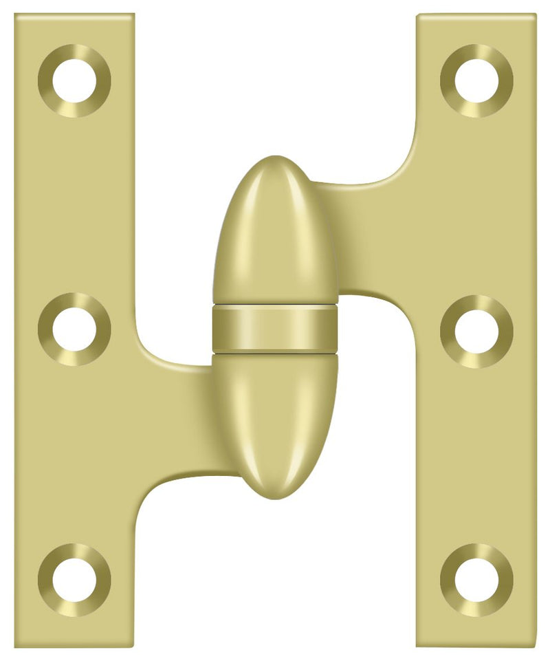 Deltana 3" x 2-1/2" Left Hand Olive Knuckle Hinge; Deltana