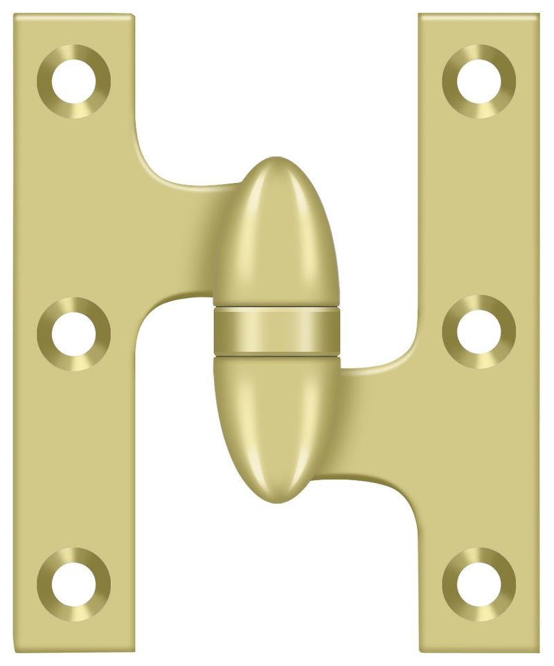 Deltana 3" x 2-1/2" Left Hand Olive Knuckle Hinge; Deltana