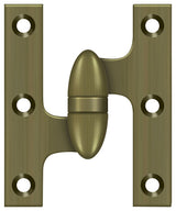 Deltana 3" x 2-1/2" Left Hand Olive Knuckle Hinge; Deltana