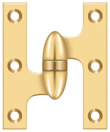 Deltana 3" x 2-1/2" Left Hand Olive Knuckle Hinge; Deltana