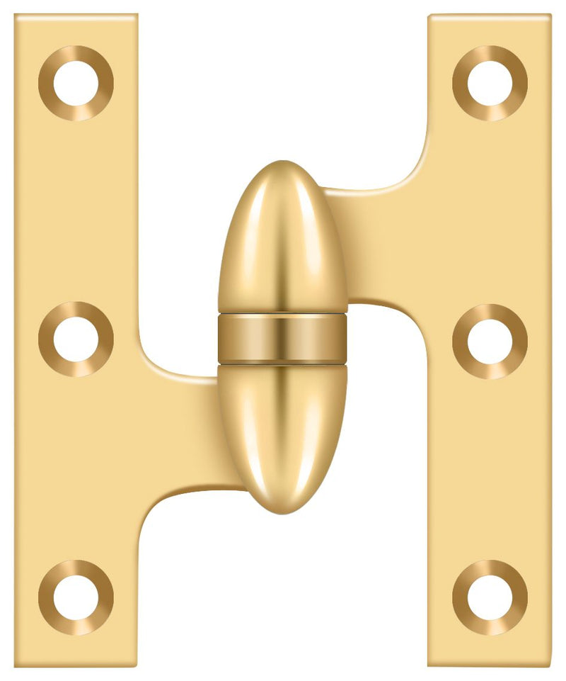 Deltana 3" x 2-1/2" Left Hand Olive Knuckle Hinge; Deltana