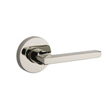 Baldwin Reserve Passage Square Lever and Contemporary Round Rose with 6AL Latch and Dual Strike Baldwin Reserve