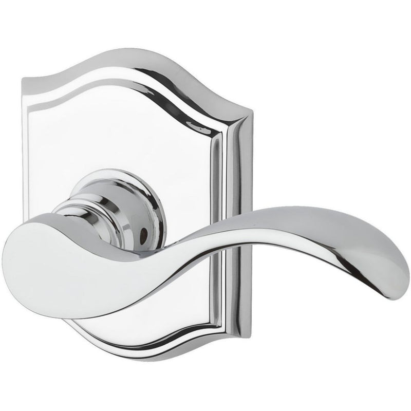 Baldwin Reserve Privacy Curve Lever and Traditional Arch Rose with 6AL Latch and Dual Strike Baldwin Reserve