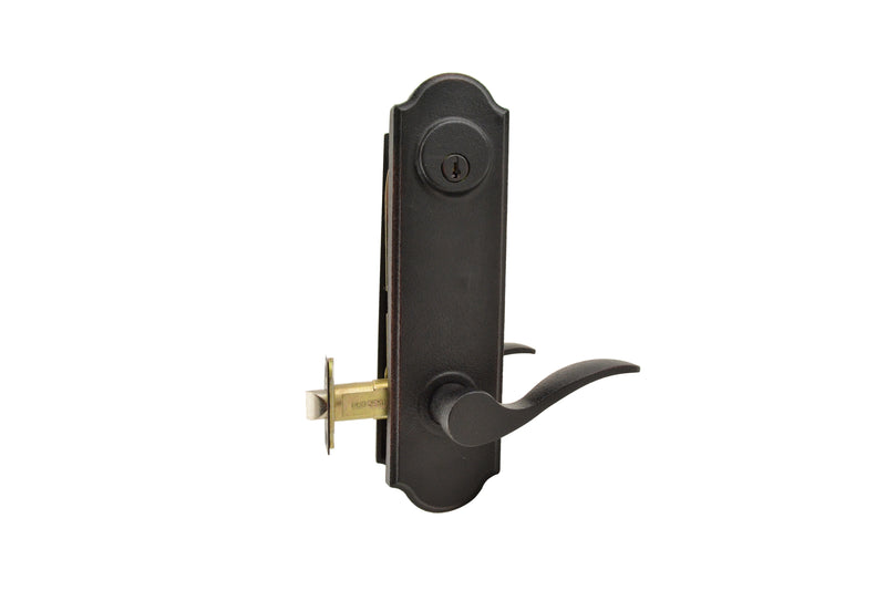 Weslock Carlow Tramore Single Cylinder Deadbolt Passage Lock with Adjustable Latch and Round Corner Strikes Weslock