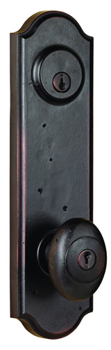 Weslock Durham Tramore Single Cylinder Deadbolt Passage Lock with Adjustable Latch and Round Corner Strikes Weslock