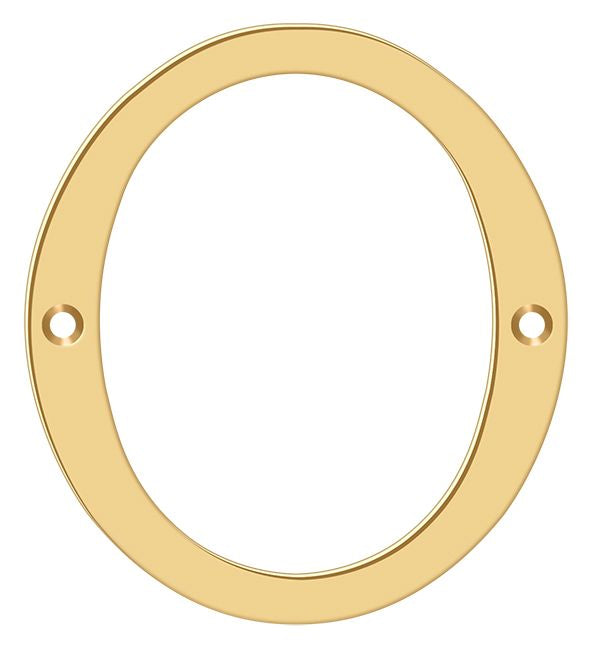 Deltana 4" Numbers; Solid Brass; Deltana