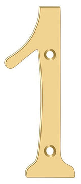 Deltana 4" Numbers; Solid Brass; Deltana