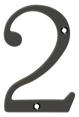 Deltana 4" Numbers; Solid Brass; Deltana