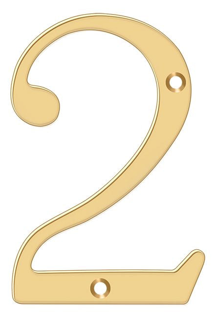 Deltana 4" Numbers; Solid Brass; Deltana