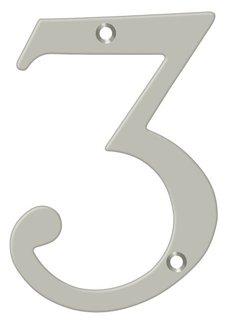 Deltana 4" Numbers; Solid Brass; Deltana